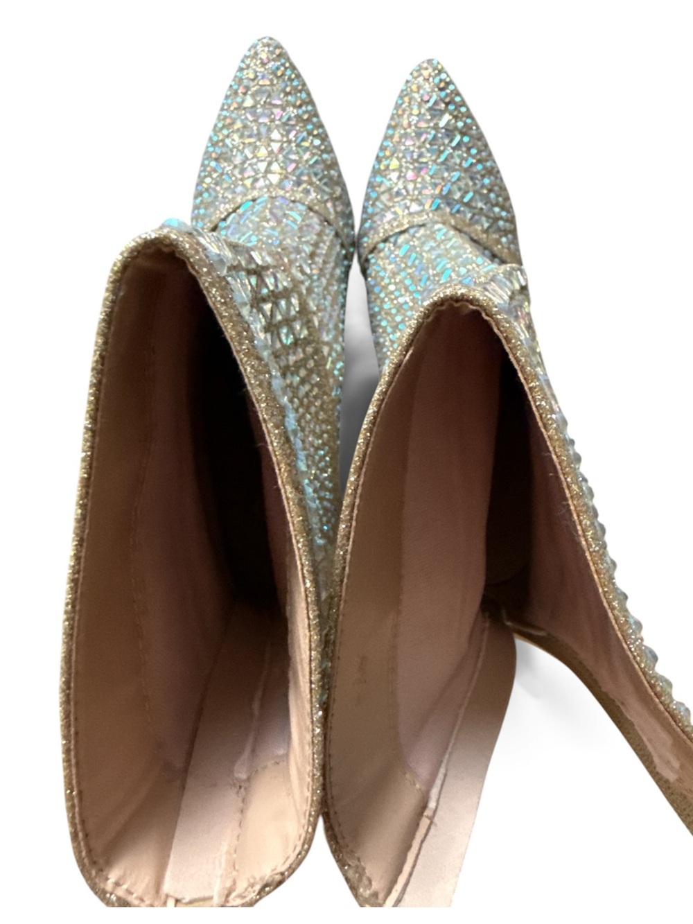 Forever 21 Metallic Iridescent Pointed Toe Heels